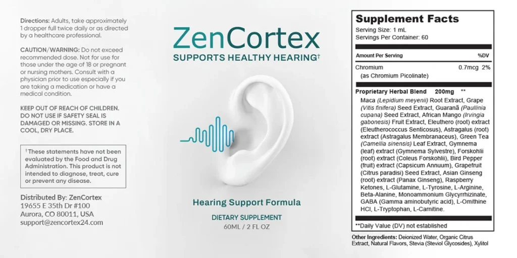 Zencotex ingredient label - Copy